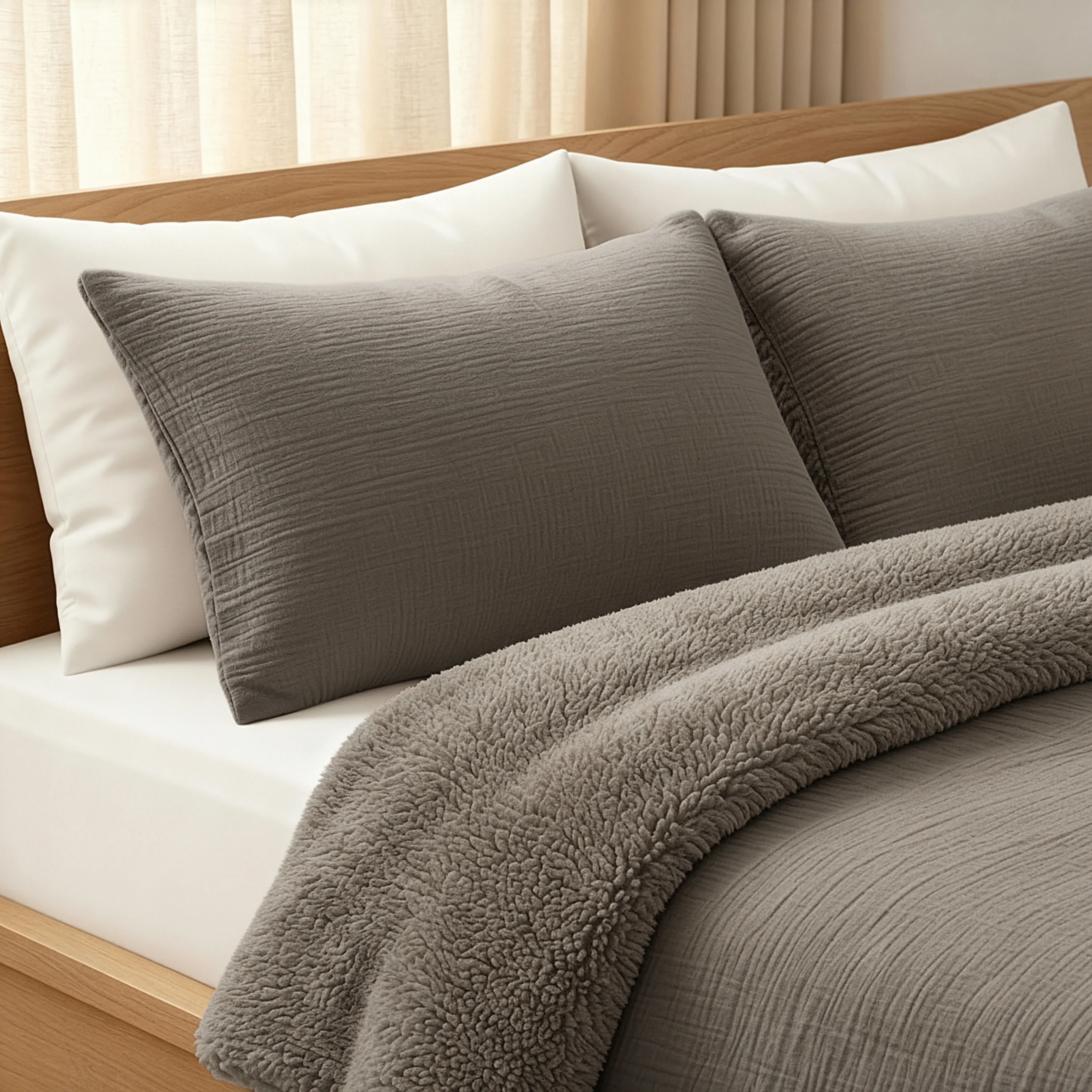 Zelesta Teddy Katoen Mousseline - Taupe - Image 6