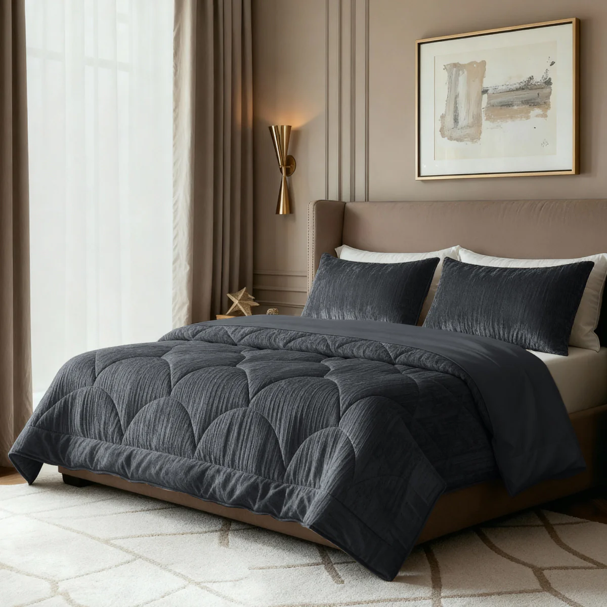 Zelesta Flanel Velvetbed Chique - Anthracite - Image 2