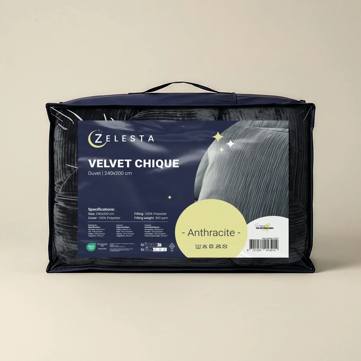 Zelesta Flanel Velvetbed Chique - Anthracite - Image 9