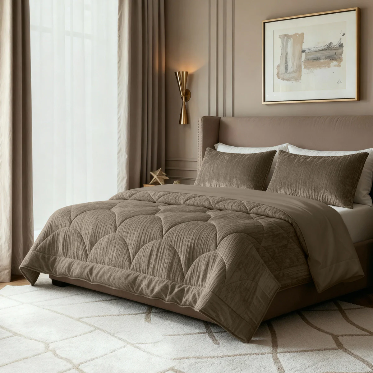 Zelesta Flanel Velvetbed Chique - Taupe - Image 2