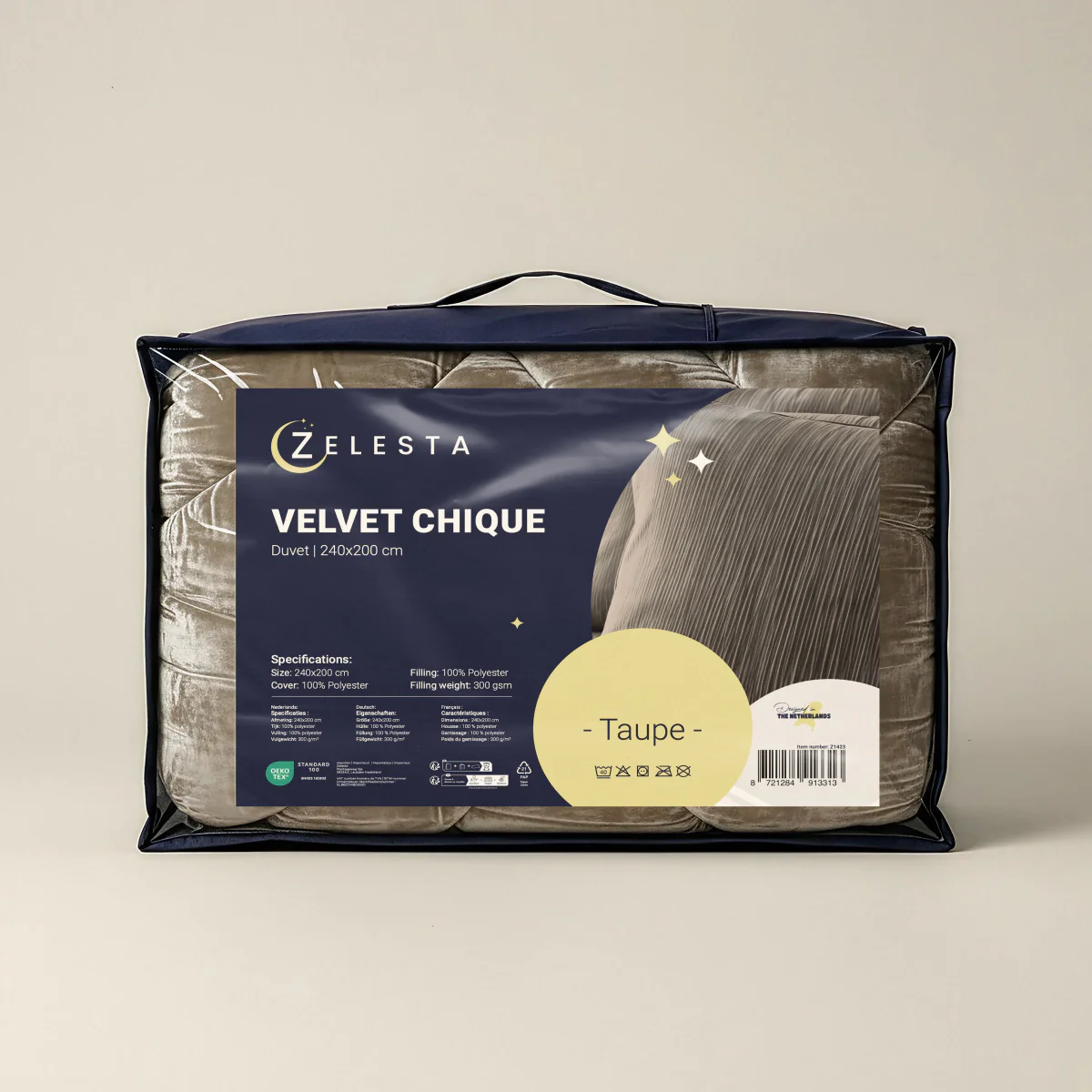 Zelesta Flanel Velvetbed Chique - Taupe - Image 9