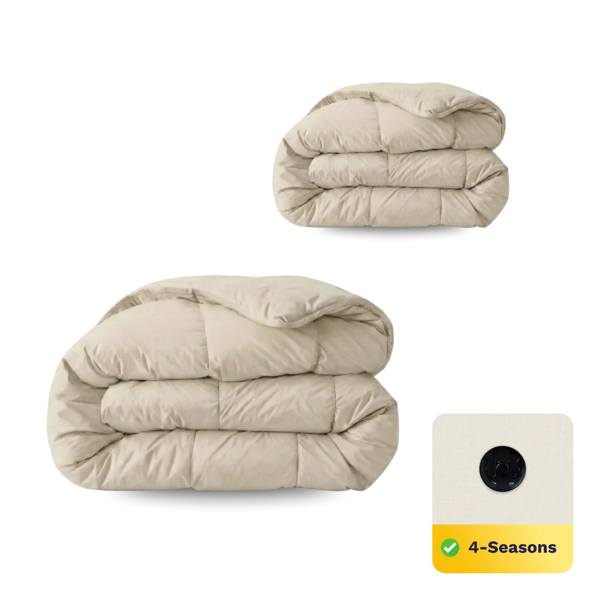Zelesta Wonderbed 4 Seasons Double Katoen - Desert Sand