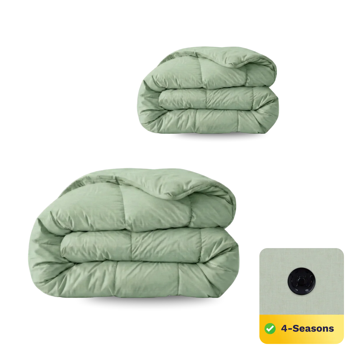 Zelesta Wonderbed 4 Seasons Double Katoen - Natural Green