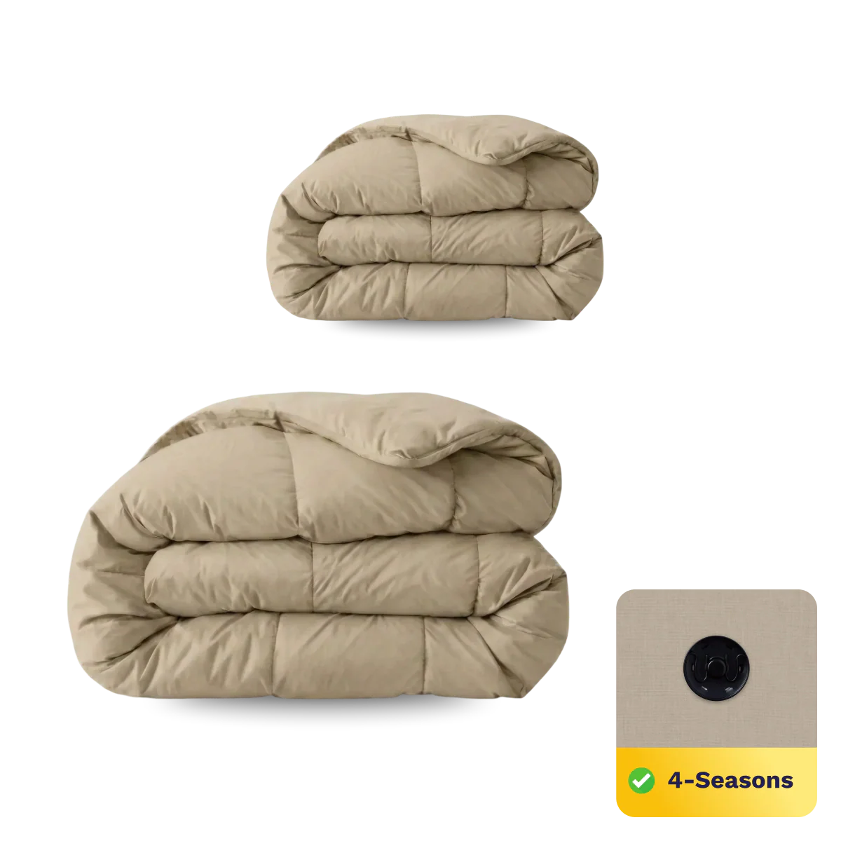 Zelesta Wonderbed 4 Seasons Double Katoen - Taupe Blush