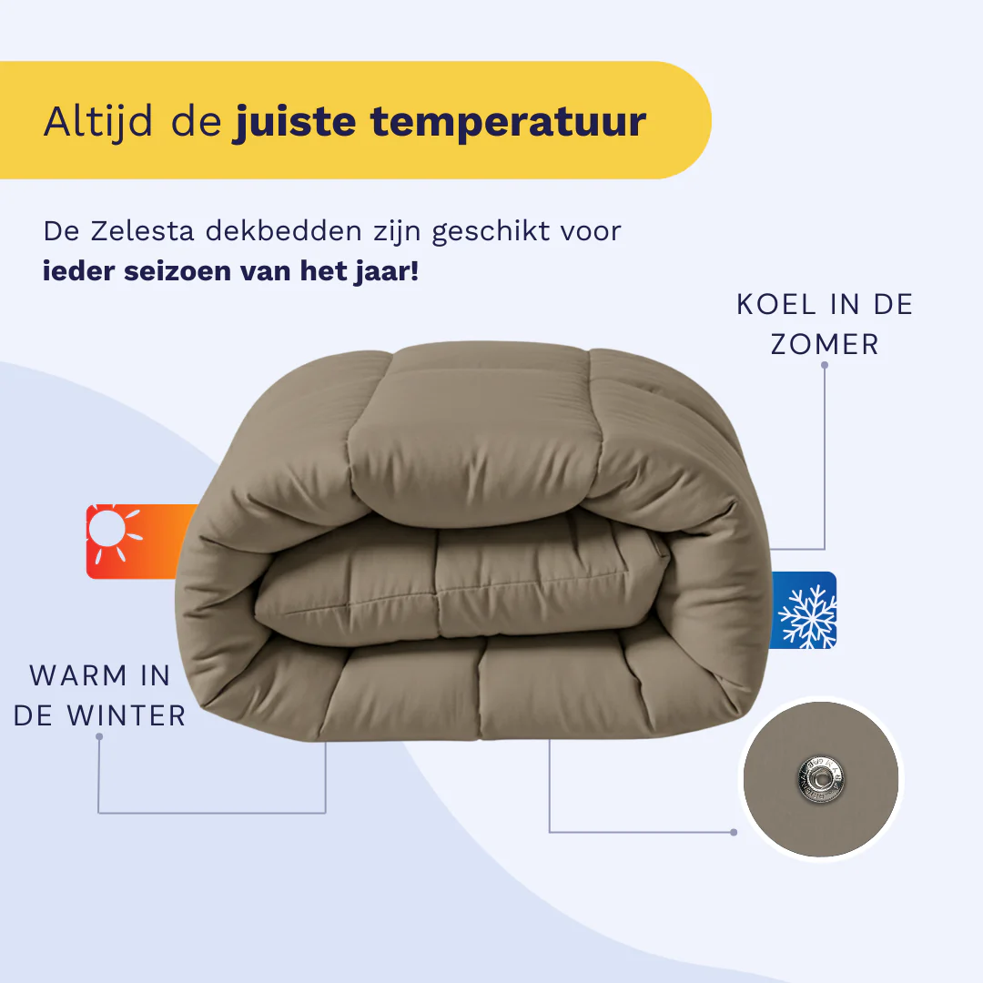 Zelesta Wonderbed 4 Seasons Double - Natural Taupe - Image 4