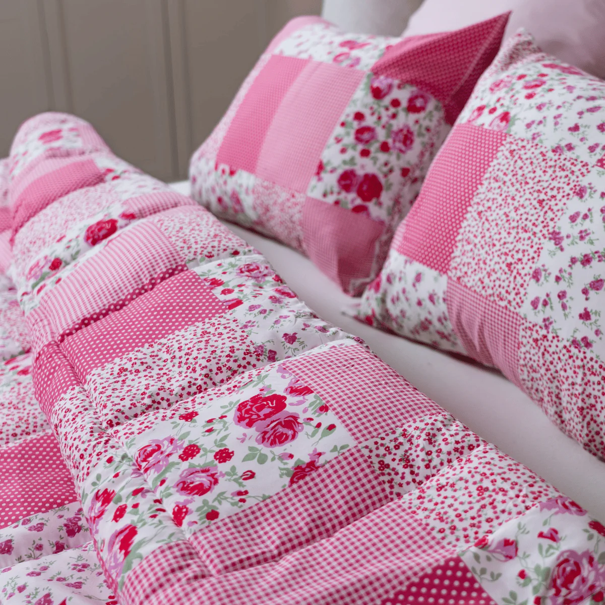 Zelesta Wonderbed 4 Seasons Double - Patchwork Pink - Image 10