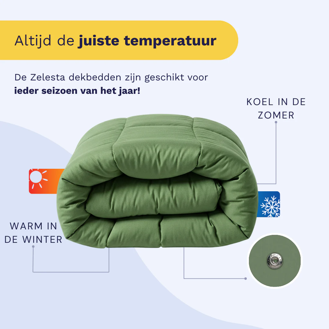 Zelesta Wonderbed 4 Seasons Double - Timeless Green - Image 3