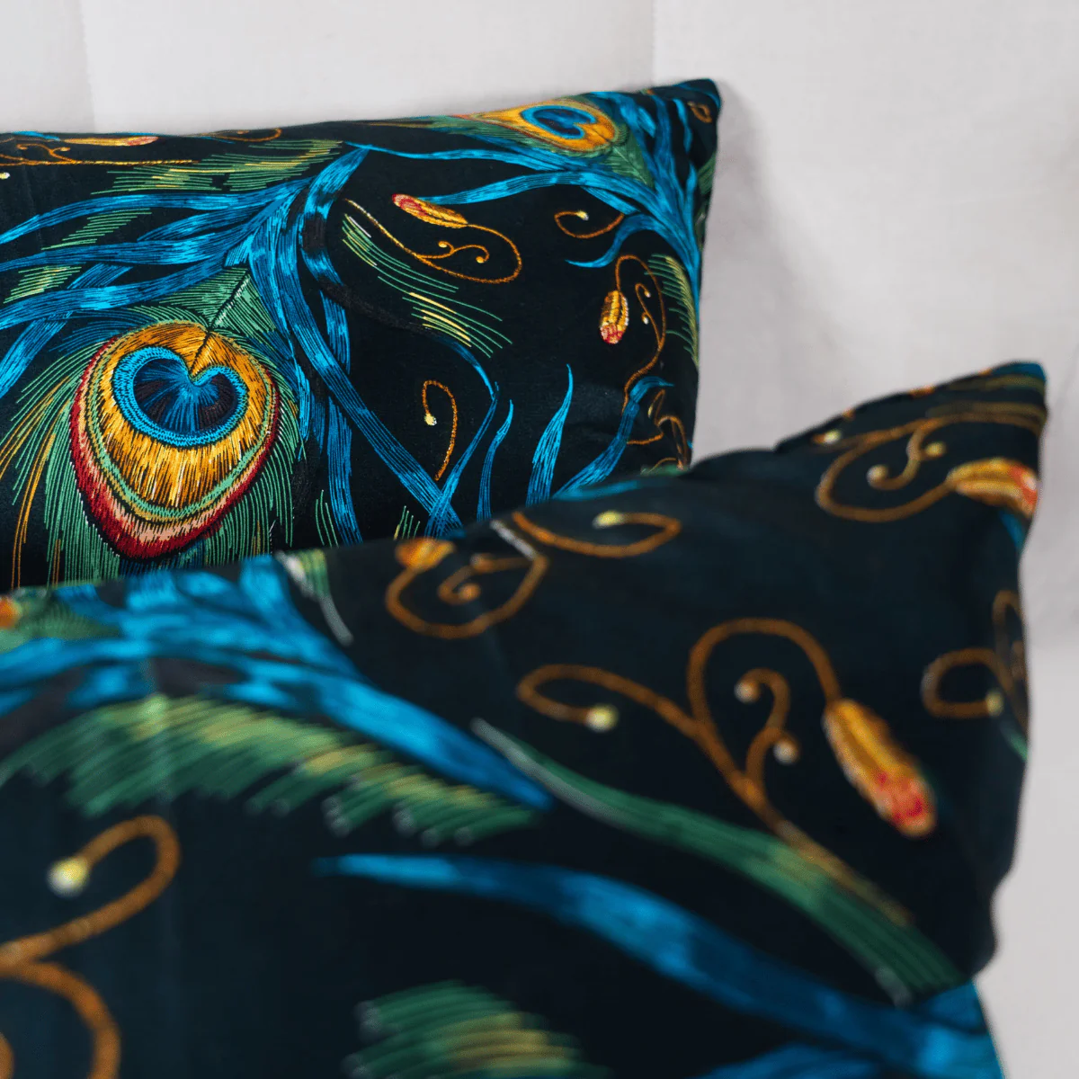 Zelesta Comfort Design Kussensloop Set van 2 - Peacock Feathers - Image 2