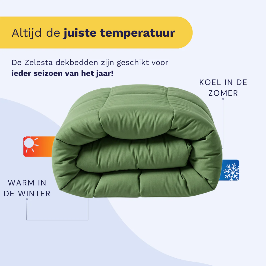 Zelesta Comfort Uni Dekbed - Saliegroen - Image 3